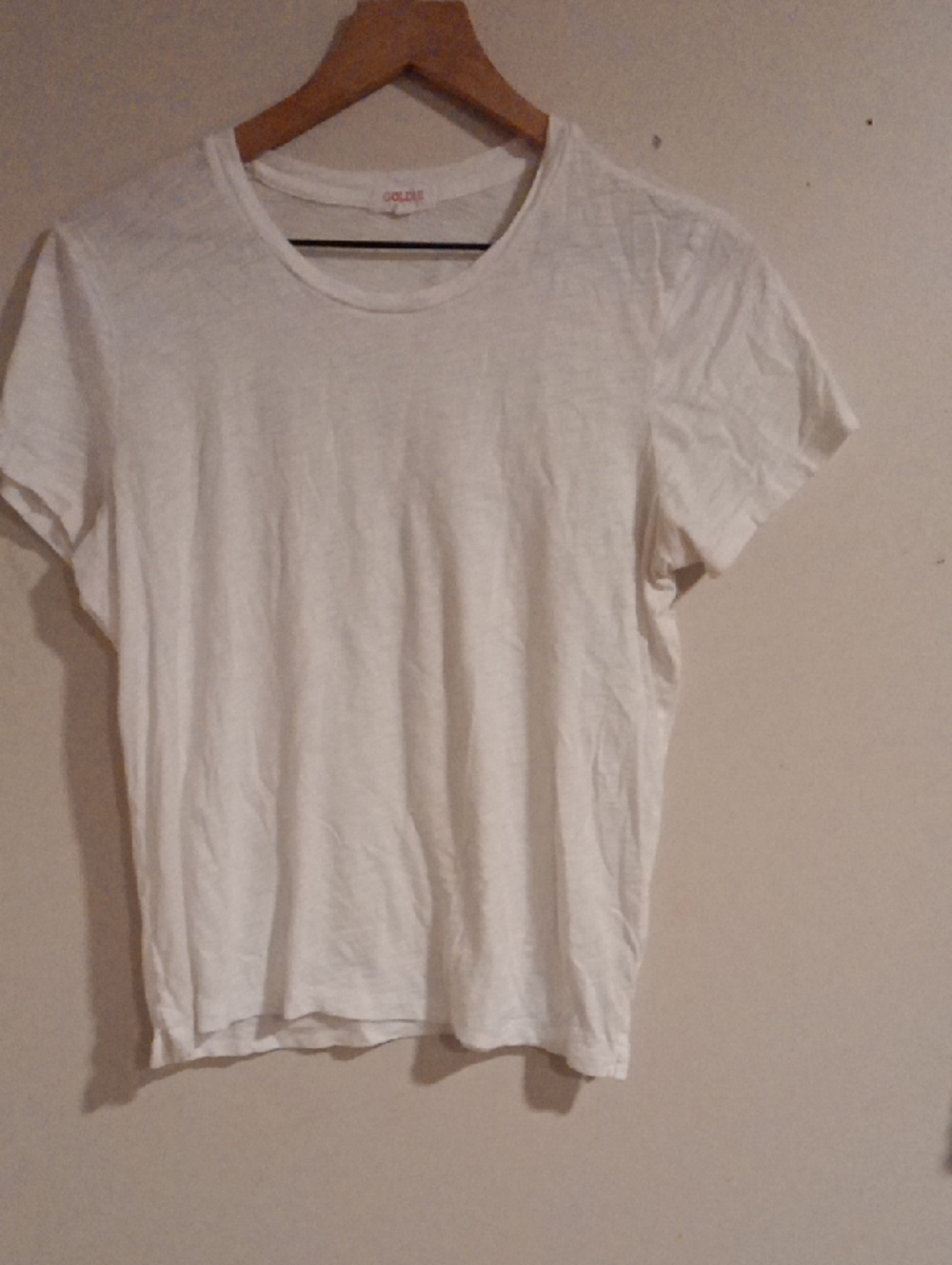 Goldie White Crewneck Short Sleeve Tee